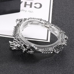 Cool Chic Zodiac Dragon Titanium Bracelet For Men