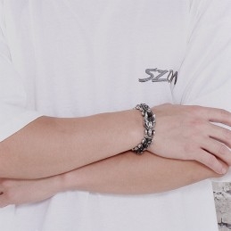 Exaggerated Cool Keel Titanium Bracelet For Men