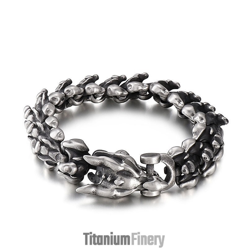 Exaggerated Cool Keel Titanium Bracelet For Men