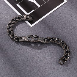 Cool Street Chic Hand Puller Lace Titanium Men's Snap Bracelet