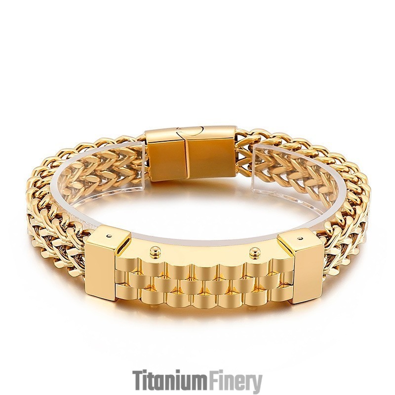 Fashion Hip-Hop Style Men's Titanium Bracelet Fashion Hip-Hop Style Men's Titanium Bracelet