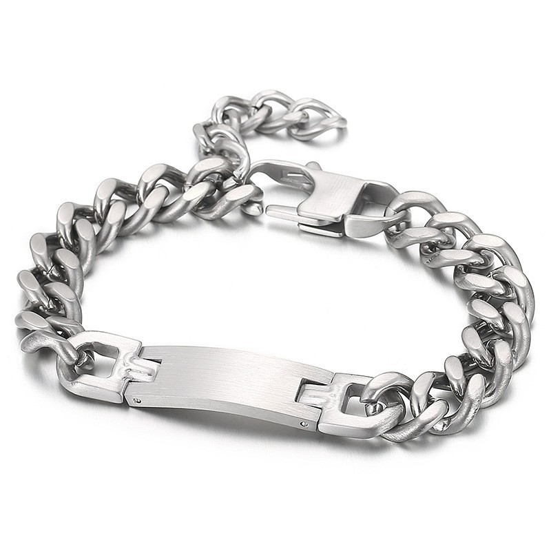 Fashion Curved Brand With Tail Chain Titanium Bracelet For Men Fashion Curved Brand With Tail Chain Titanium Bracelet For Men
