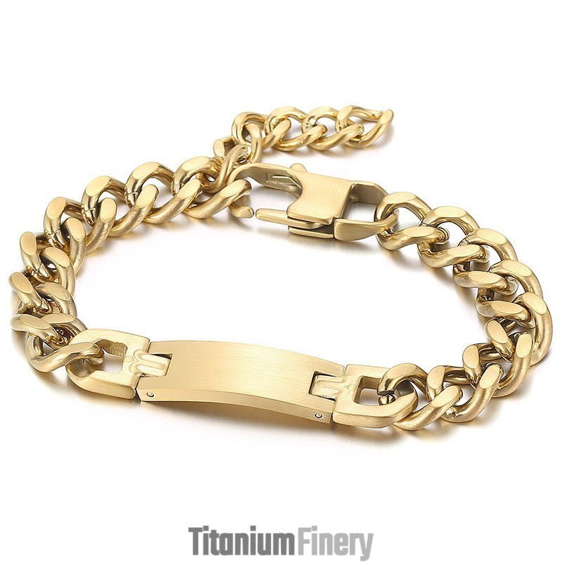 Fashion Curved Brand With Tail Chain Titanium Bracelet For Men Fashion Curved Brand With Tail Chain Titanium Bracelet For Men