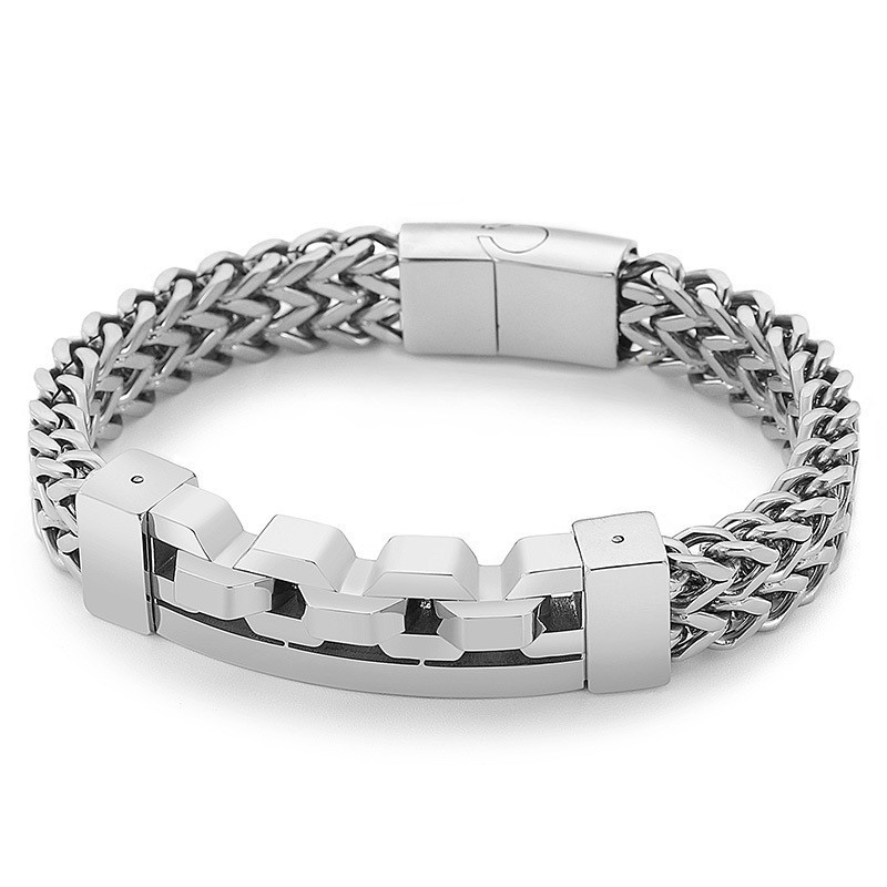 Fashion Square Hollow Titanium Bracelet For Men Fashion Square Hollow Titanium Bracelet For Men