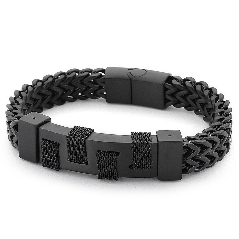 Fashion Street Photography Curved Brand Woven Titanium Bracelet For Men Fashion Street Photography Curved Brand Woven Titanium Bracelet For Men