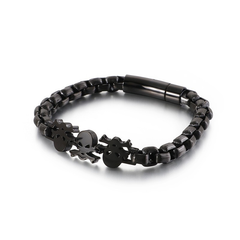 Fashion Street Style Hip-Hop Skull Men's Titanium Bracelet Fashion Street Style Hip-Hop Skull Men's Titanium Bracelet