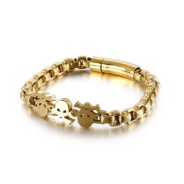 Fashion Street Style Hip-Hop Skull Men's Titanium Bracelet