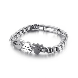 Fashion Street Style Hip-Hop Skull Men's Titanium Bracelets
