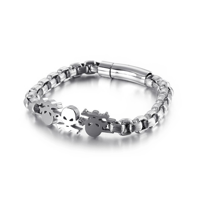 Fashion Street Style Hip-Hop Skull Men's Titanium Bracelets