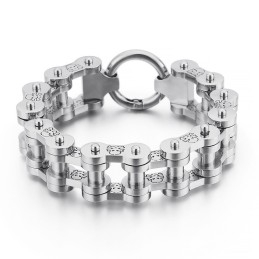 Fashion Rock Hip-Hop Style Pirate Pattern Men's Titanium Bicycle Bracelet