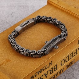 Back Type Curved Sign Cross Titanium Bracelet For Men