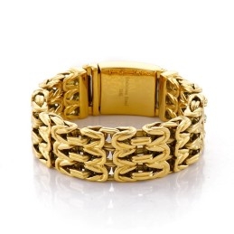 V-Shaped Hollow Titanium Bracelet For Men