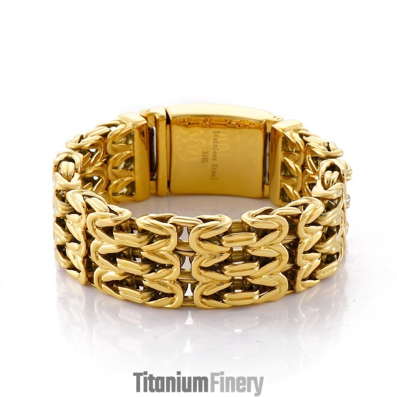 V-Shaped Hollow Titanium Bracelet For Men V-Shaped Hollow Titanium Bracelet For Men