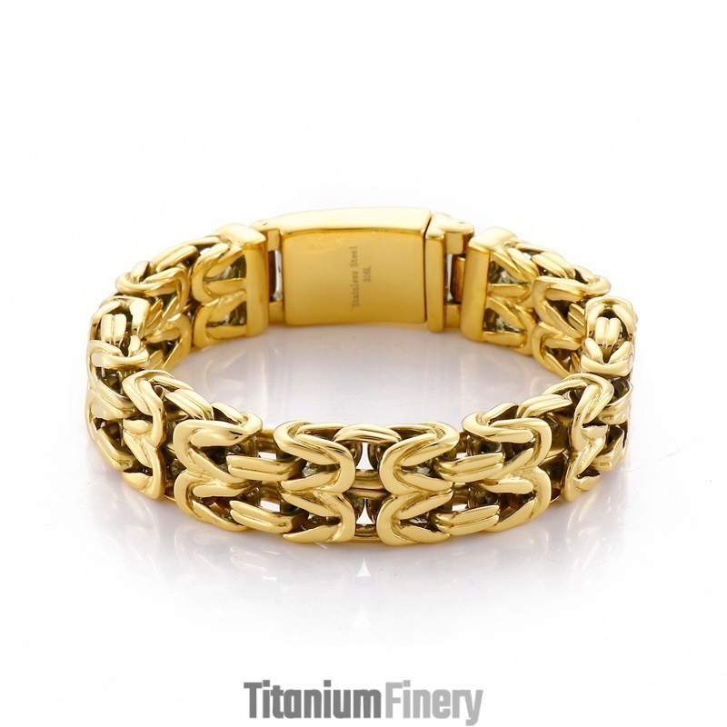 V-Shaped Hollow Men's Titanium Bracelet