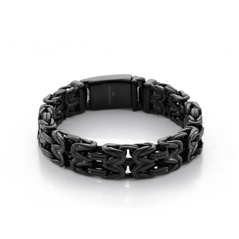 V-Shaped Hollow Men's Titanium Bracelet