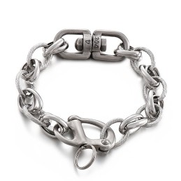 Fashion Street Beat O-Word Splicing Titanium Bracelets For Men