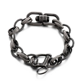 Fashion Street O-Word Splicing Titanium Bracelets For Men