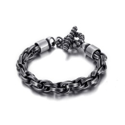 Cool Fashion Skull Clasp Titanium Bracelet For Men