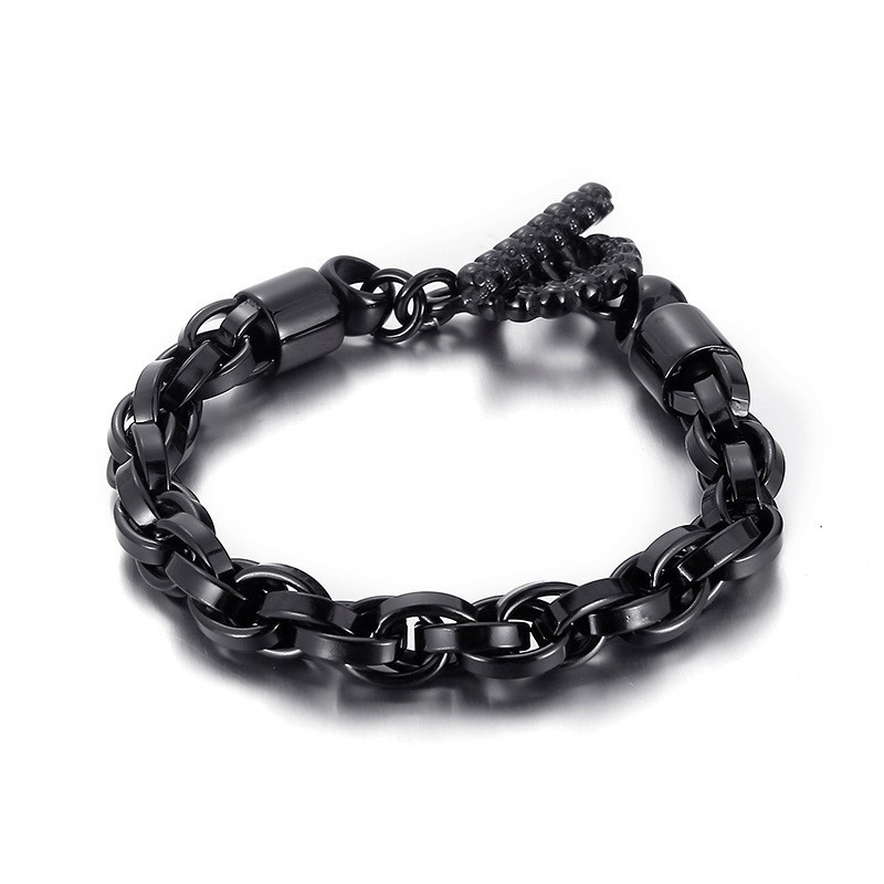 Cool Fashion Skull Buckle Titanium Men's Bracelet Cool Fashion Skull Buckle Titanium Men's Bracelet