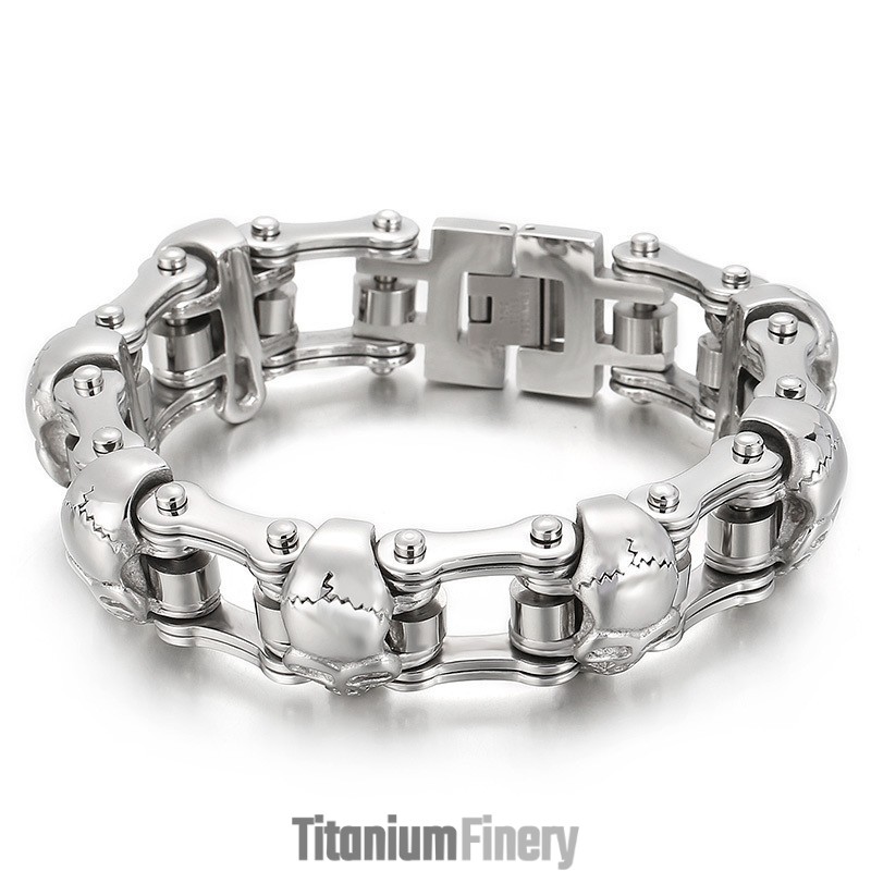 Popular Cool Skull Titanium Bracelet Popular Cool Skull Titanium Bracelet