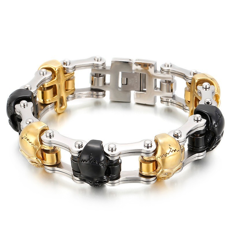 Popular Cool Skull Titanium Bracelet For Men Popular Cool Skull Titanium Bracelet For Men
