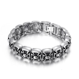 Ghost Cross Skull Men's Titanium Bracelet