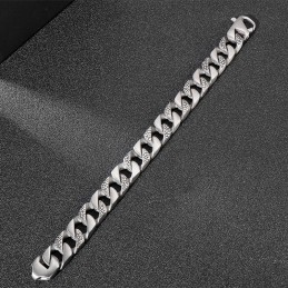 Cool Men's Titanium Bracelet With Snake Pattern