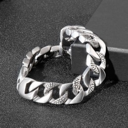 Cool Men's Titanium Bracelet With Snake Pattern