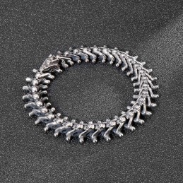 Exaggerated Small Skull Men's Titanium Bracelet