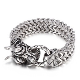 New Cool Men's Titanium Bracelet With Dragon Head