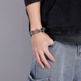 Cool Skull Men's Titanium Bracelet