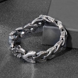 Cool Chic Style Dragon Bone Men's Titanium Bracelet