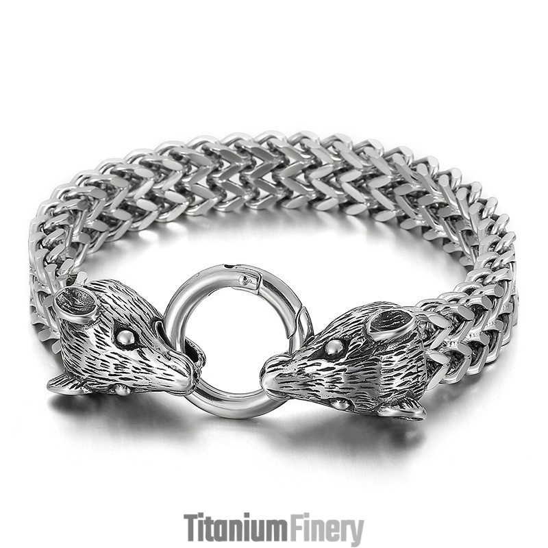 Zodiac Fashion Steel Color Men's Titanium Bracelet