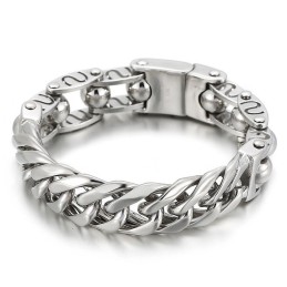 Fashion Round Beads Chic Style Men's Titanium Bracelet