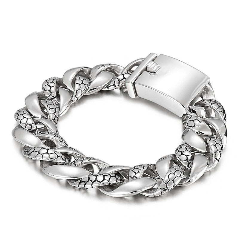 Popular Snake Pattern Titanium Bracelet For Men Popular Snake Pattern Titanium Bracelet For Men