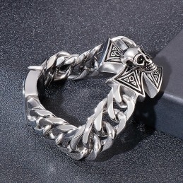 Cool Men's Cross Skull Bracelet