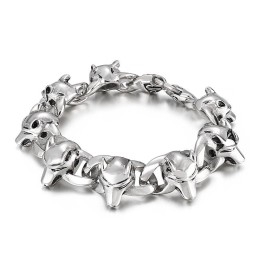 Popular Animal Head Men's Titanium Bracelet