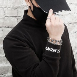 Street Style Cool Men's Snake Titanium Bracelet