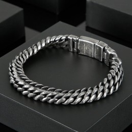 Cool Simple Mesh Titanium Snap Men's Bracelet Accessories