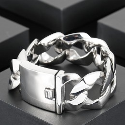 Fashion Men's Polished Hand Jewelry Titanium Bracelet