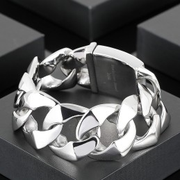 Fashion Men's Polished Hand Jewelry Titanium Bracelet