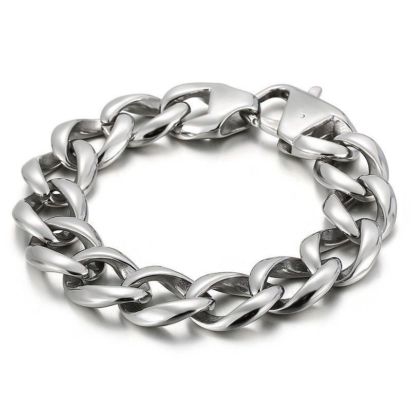 Cool Men's Hip Hop Chic Style Titanium Bracelet Cool Men's Hip Hop Chic Style Titanium Bracelet