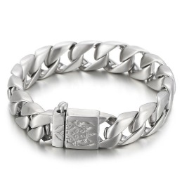 Fashion Highlights Hip-Hop Men's Titanium All Steel Color Bracelet
