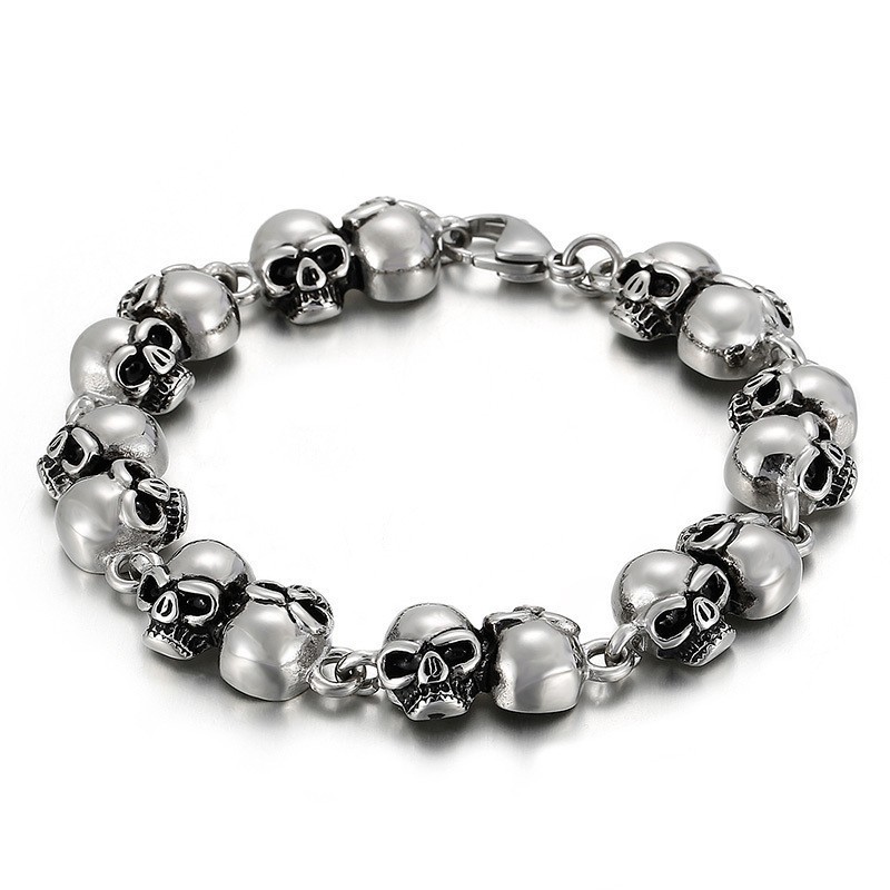 Fashion Men's Titanium Skull Bracelet Fashion Men's Titanium Skull Bracelet