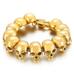 Tide Men's Fashion Titanium Bracelets For Men Skull Bracelets
