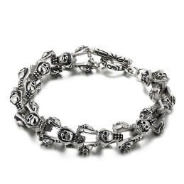 Chic Men's Skull Ghost Head Casting Titanium Bracelet