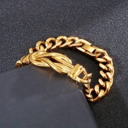 Knotted Titanium Men's Bracelet Bracelets