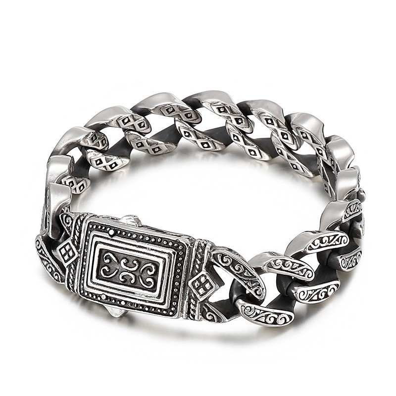 Chic Style Men's Casting Charm Titanium Bracelet Chic Style Men's Casting Charm Titanium Bracelet