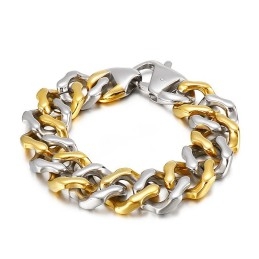 Men's Inter-Gold Bracelets Four-Sided Grinding Bracelet Jewelry