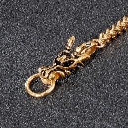 Fashion Street Dragon Head Titaium Bracelet